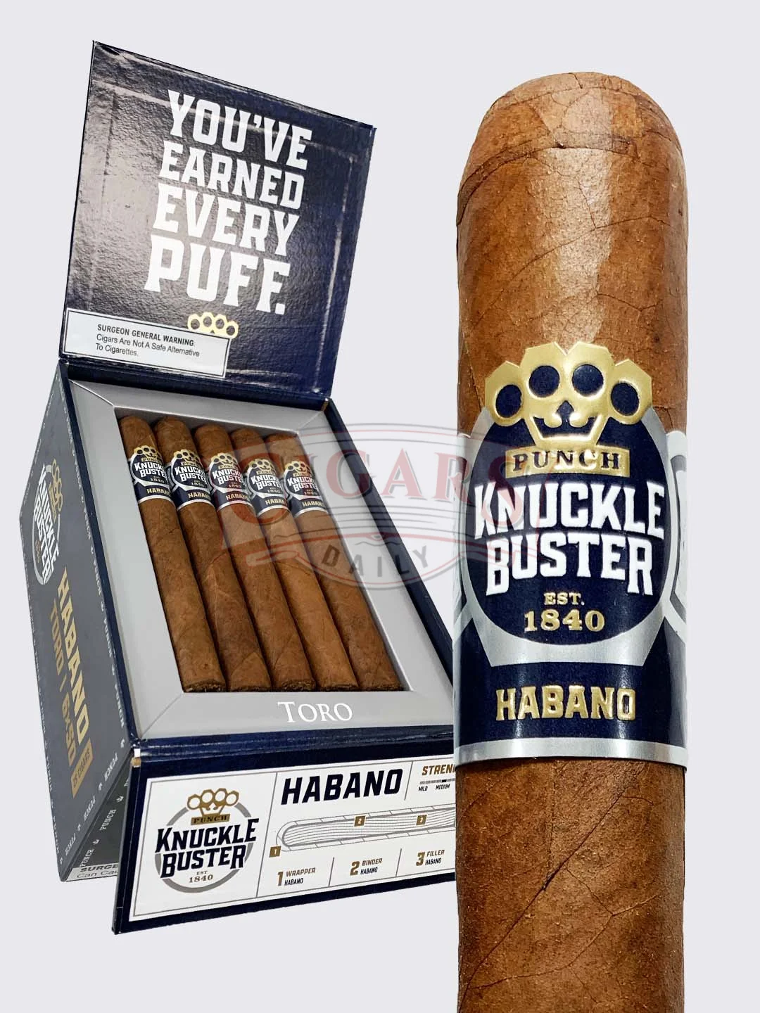 Punch Signature Knuckle Buster Habano Robusto (4.5×52) - Cigars Daily
